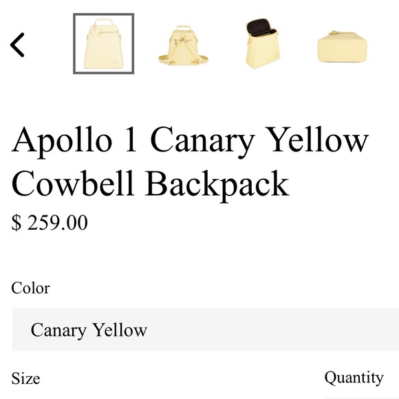 Tote & Carry Apollo 1 Canary Yellow
Cowbell Backpack and Croosbody New with tags - Picture 2 of 15